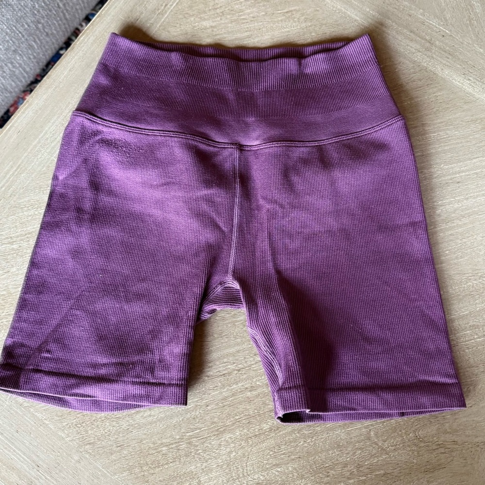 Spiritual Gangster Purple Bike Shorts High-Waisted